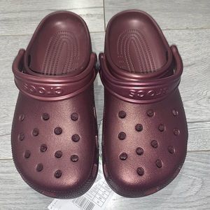 Crocs Classic Metallic Burgandy Clogs